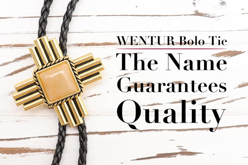 Wentur Stone Bolo Ties for Men Western - Vintage Cowboy Bolo Tie for Women Western Costume Accessories - Image 2